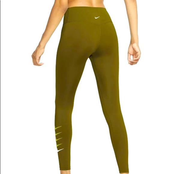 Nike Pro 2 piece Olive Green Tights/Shirt Set - Picture 3 of 10